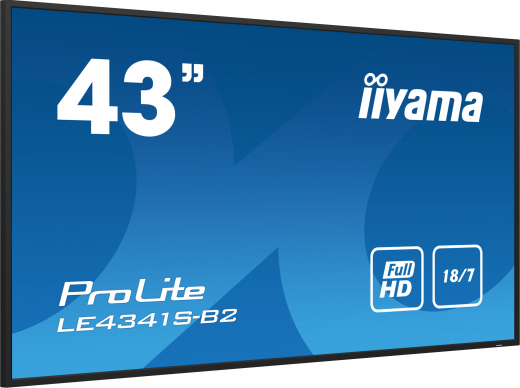 iiyama PROLITE LE4341S-B2 Digital Signage Flachbildschirm 108 cm (42.5) LCD 350 cd/m? Full HD Schwarz 18/7