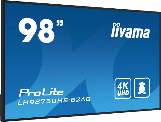 iiyama LH9875UHS-B2AG Signage-Display Digital Signage Flachbildschirm 2,48 m (97.5) LED WLAN 500 cd/m? 4K Ultra HD Schwarz Eingebauter Prozessor Android 11 24/7