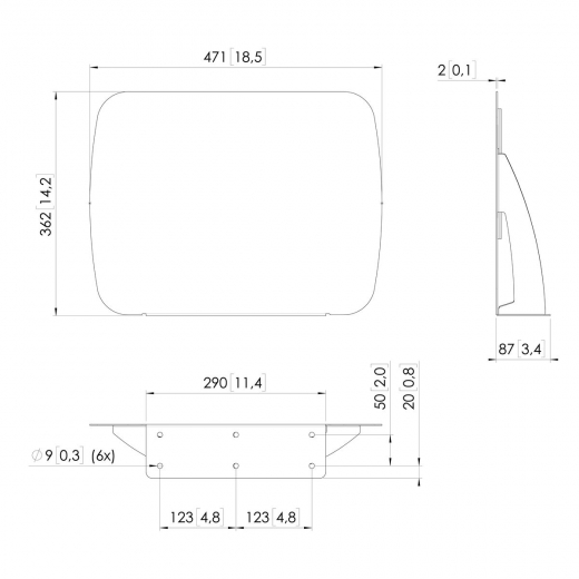 PUA 9507S Zubehörablage PUC 24xx/25xx/27xx