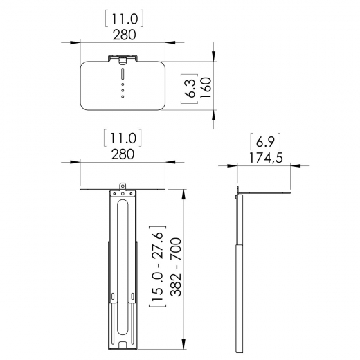 PUA 9507B Zubehörablage PUC 24xx/25xx/27xx