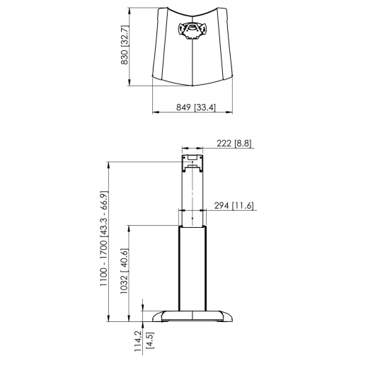 PFF 2420 Bildschirm Bodenständer