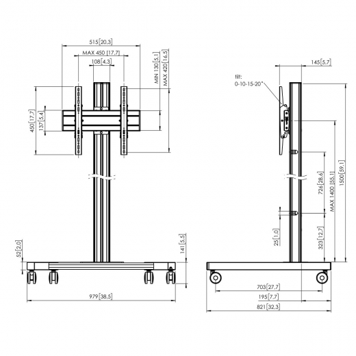 T1544B Display Trolley