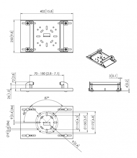 PUA 9516 Träger-H-Träger-Klemme 150-300mm