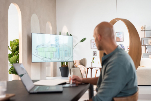 TVM 7675 PRO Elektrische TV-Wandhalterung (schwarz)