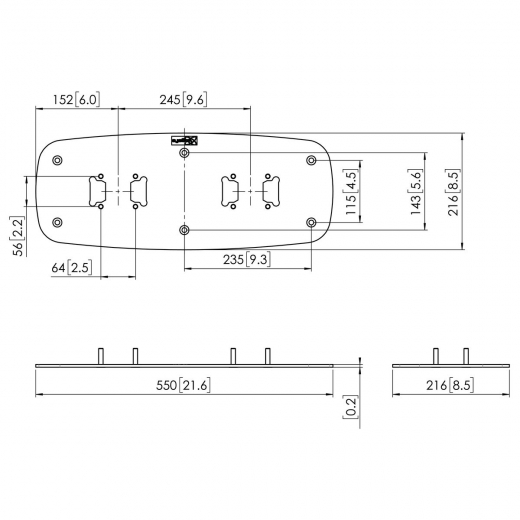 PFF 7070 Bodenmontageplatte