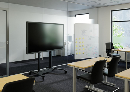 RISE 4205 Motorisierter Display-Hubwagen, 50 mm/s, 700 mm Hub (Schwarz, EU)