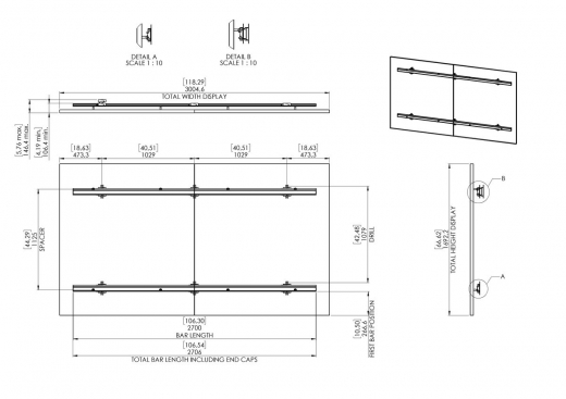 INT 8211 dvLED LG All-in-one LAEC 136 Zoll Wandschnittstelle