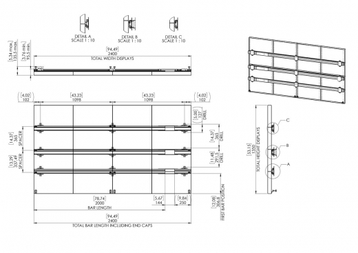INT 8221 dvLED LG LSBB Series 4x4 Wandschnittstelle