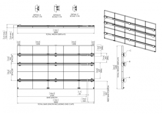 INT 8222 dvLED LG LSBB Series 5x5 Wandschnittstelle