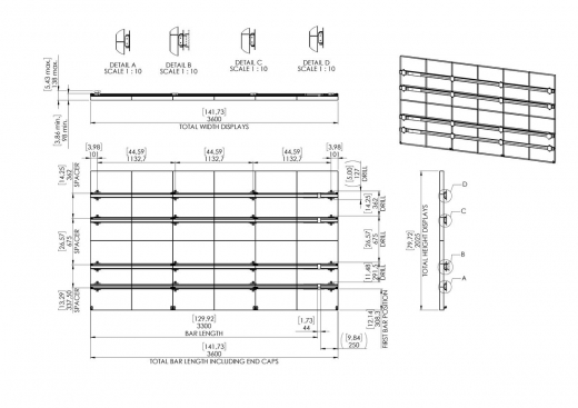 INT 8223 dvLED LG LSBB Series 6x6 Wandschnittstelle