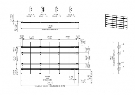 INT 8233 dvLED LG LSCB Series 6x6 Wandschnittstelle