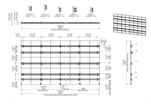 INT 8234 dvLED LG LSCB Series 8x8 Wandschnittstelle