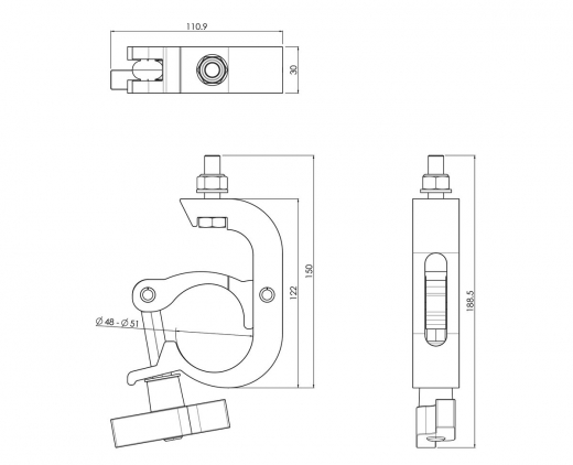 S052.5080 Display-Adapter drehend