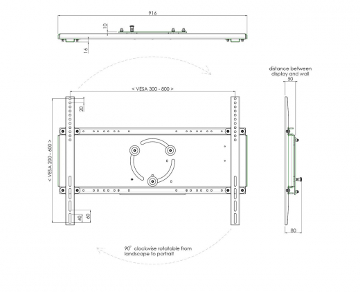 S052.5080 Display-Adapter drehend