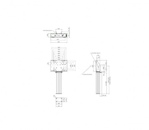 S052.7200 Motorisierter Display-Boden-Wand-Lift