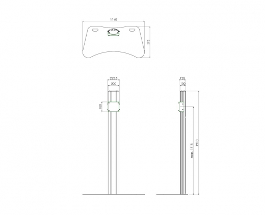 S062.3220 Bildschirm Bodenständer