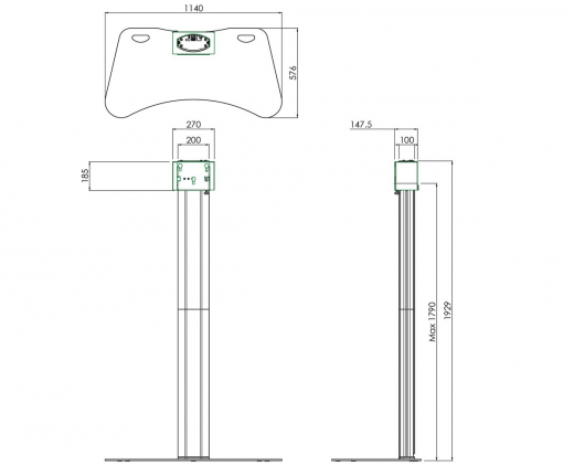 S062.3000 Bildschirm Bodenständer