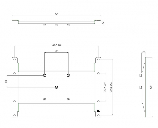 S063.0320 Bildschirm Halterung