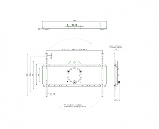 S052.5070 Display Halterung, inkl. Drehfunktion
