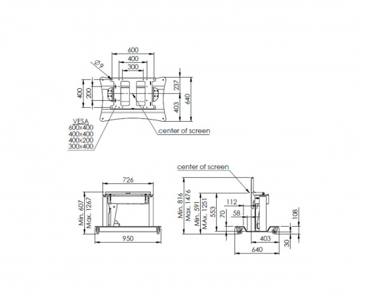 S062.7665 Höhenverstellbarer, kippbarer Tischlift