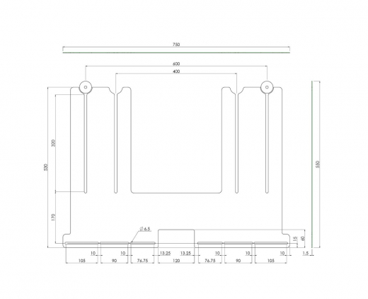 S052.7285 Soundbar-Halterung für Display-Liftsysteme
