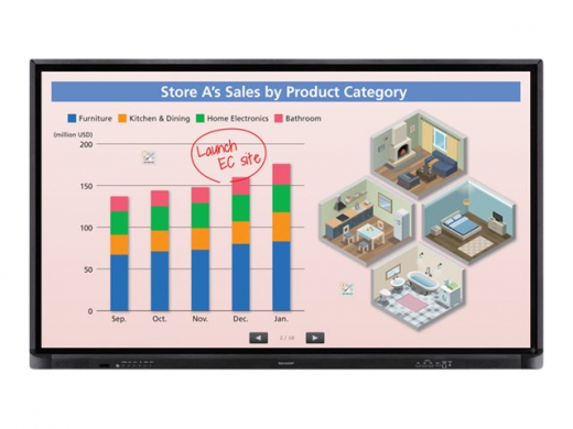 Sharp PN-70HC1 70 LCD-Display, UHD Touch