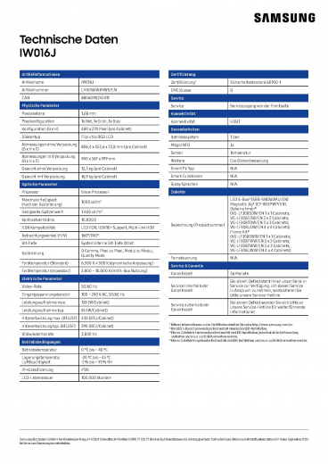 Demogerät - Samsung Indoor LED Videowall IW016J 144 Zoll + Bodenhalterung + Verkleidung
