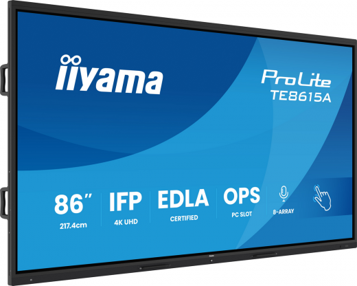 iiyama ProLite TE8615A-B2AG 85.6“ 4K UHD Google EDLA-zertifiziertes interaktives Display