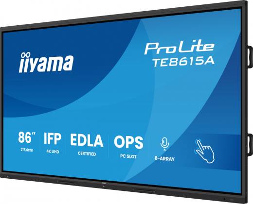 iiyama ProLite TE8615A-B2AG 85.6“ 4K UHD Google EDLA-zertifiziertes interaktives Display