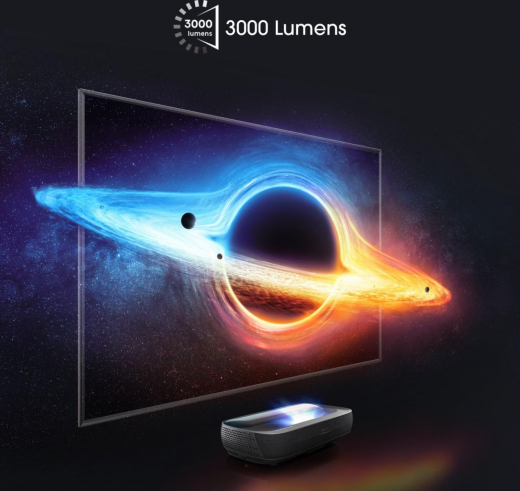 Hisense 100L9HD Ultrakurzdistanz Projektor mit Leinwand