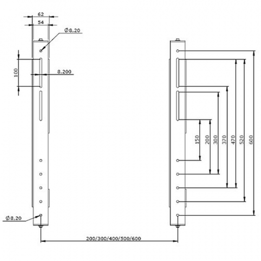 VESA Adapter für Rollwagen MMTT031010-P0