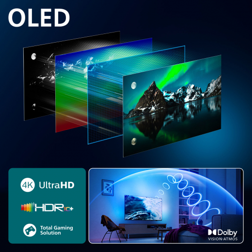 Philips 65OLED76012 165,1 cm (65) 4K Ultra HD Smart-TV WLAN Schwarz