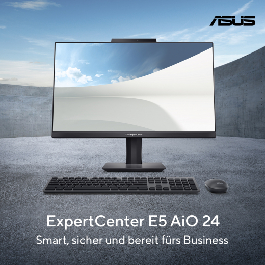 ASUS ExpertCenter E5 AiO 24 E5402WVARK-BPC020X Intel Core 7 150U 60,5 cm (23.8) 1920 x 1080 Pixel All-in-One-PC 16 GB DDR4-SDRAM 512 GB SSD Windows 11 Pro Wi-Fi 6E (802.11ax) Schwarz