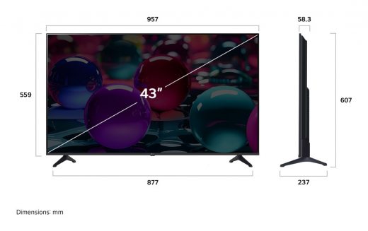 LG UHD AI 43UA73003LA Fernseher 109,2 cm (43) 4K Ultra HD Smart-TV WLAN Schwarz
