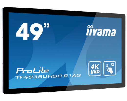 iiyama ProLite TF4938UHSC-B1AG Interaktiver Flachbildschirm 123,2 cm (48.5) LED 420 cd/m² 4K Ultra HD Schwarz Touchscreen 24/7