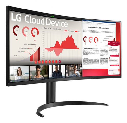 LG 34CR651W-BP All-in-One PC/Workstation Intel® Pentium® Silver N6005 86,4 cm (34) 3440 x 1440 Pixel All-in-One thin client 8 GB DDR4-SDRAM 256 GB SSD Windows 10 IoT Enterprise LTSC Wi-Fi 6 (802.11ax) Schwarz