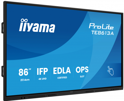 iiyama TE8613A-B2AG Signage-Display Kiosk-Design 2,17 m (85.6) WLAN 500 cd/m² 4K Ultra HD Schwarz Touchscreen Eingebauter Prozessor Android 24/7