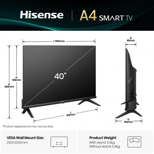 Hisense 40  A4Q | FHD Smart TV FHD 60 Hz