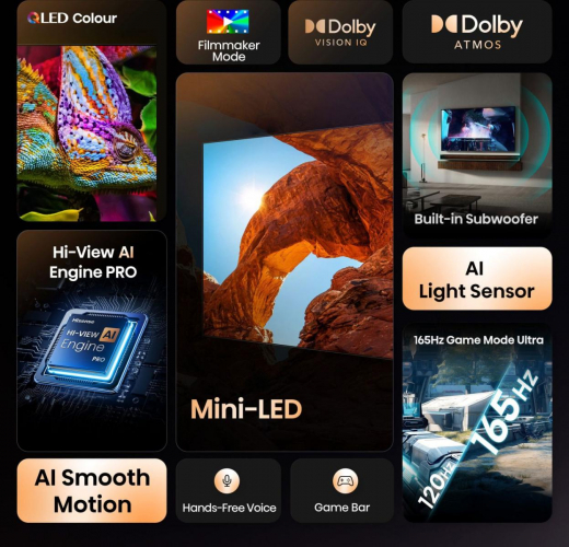 Hisense 100  U7Q | ULED MiniLED Smart TV 4K 165 Hz