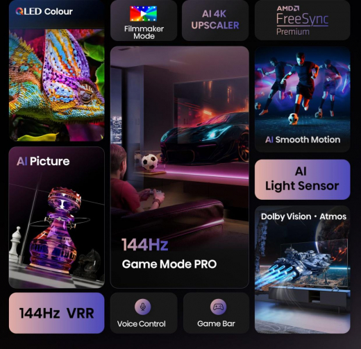Hisense 55  E7Q PRO | Hi-QLED Smart TV 4K 144 Hz