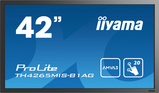 iiyama ProLite TH4265MIS-B1AG Computerbildschirm 106,7 cm (42) 1920 x 1080 Pixel Full HD LED Touchscreen Schwarz