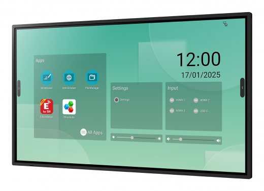 Sharp LM431 Interaktiver Flachbildschirm 109,2 cm (43) LED WLAN 500 cd/m² 4K Ultra HD Schwarz Touchscreen Eingebauter Prozessor Android 14 18/7