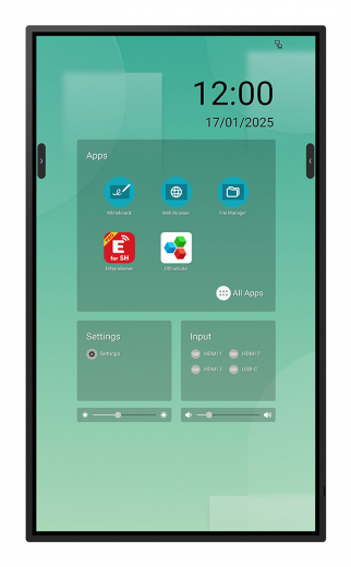 Sharp LM431 Interaktiver Flachbildschirm 109,2 cm (43) LED WLAN 500 cd/m² 4K Ultra HD Schwarz Touchscreen Eingebauter Prozessor Android 14 18/7