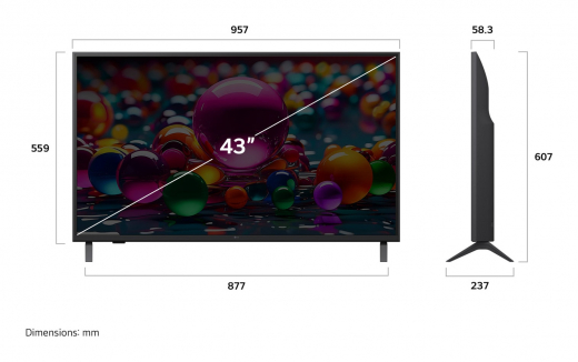 LG UHD 43UA74006LB 109,2 cm (43) 4K Ultra HD Smart-TV WLAN Schwarz