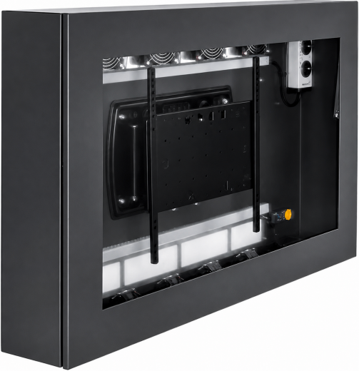 ScreenOut® Pro XXL Landscape, Outdoor-Schutzgehäuse für 75 Zoll Displays inkl. Heizung und HQ-Lüftung