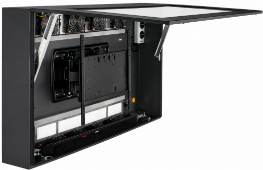 ScreenOut® Pro XXL Landscape, Outdoor-Schutzgehäuse für 75 Zoll Displays inkl. Heizung und HQ-Lüftung