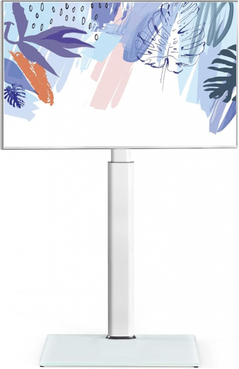 FITUEYES TV-Standfuß F02A1461A Weiß für 32–60 Zoll Fernseher, höhenverstellbar & schwenkbar