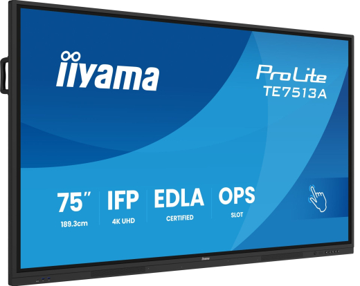 iiyama ProLite TE7513A-B3AG – 75 Zoll Smartboard mit 4K UHD, Android 14 und Google EDLA