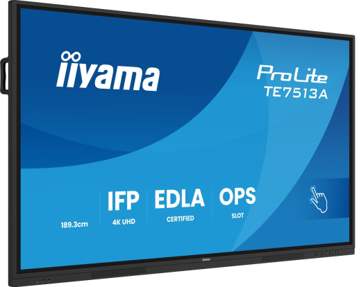 iiyama ProLite TE7513A-B3AG – 75 Zoll Smartboard mit 4K UHD, Android 14 und Google EDLA