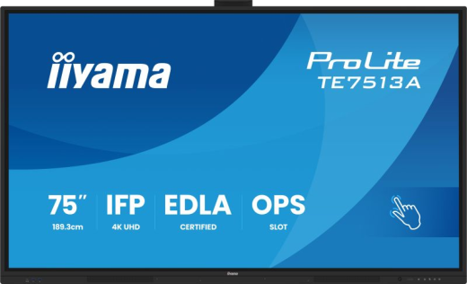 iiyama ProLite TE7513A-B3AG – 75 Zoll 4K UHD Touchscreen, Android 14, Google EDLA